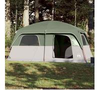 Vidaxl Tente De Cabine Familiale 10 Personnes Vert Imperméable
