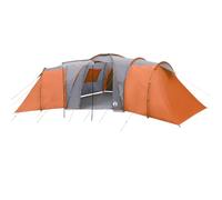 Vidaxl Tente Familiale À Dôme 12 Personnes Gris Et Orange Imperméable