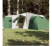 vidaXL Tente familiale à dôme 12 personnes imperméable vert