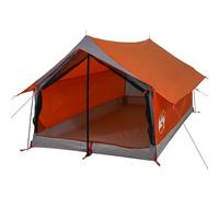 Vidaxl Tente De Camping 2 Personnes Gris Et Orange Imperméable