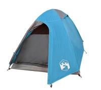 vidaXL Tente de Camping 2 Personnes, Tente d'Ombrage avec Sac de Transport, Auvent Portable avec Parois Latérales pour Randonnée, Bleu Imperméable