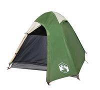 vidaXL Tente de Camping 2 Personnes, Tente d'Ombrage avec Sac de Transport, Auvent Portable avec Parois Latérales pour Randonnée, Vert Imperméable