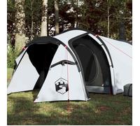 vidaXL Tente de Camping 3 Personnes, Tente d'Ombrage avec Sac, Auvent Portable avec Parois Latérales pour Randonnée, Blanc 94389