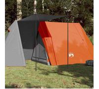 vidaXL Tente de Camping 3 Personnes, Tente d'Ombrage avec Sac de Transport, Auvent Portable avec Parois Latérales, Gris et 94367