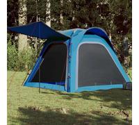 Vidaxl Tente De Camping 4 Personnes Bleu Libération Rapide Imperméable
