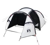 vidaXL Tente de Camping 4 Personnes, Tente d'Ombrage avec Sac, Auvent Portable avec Parois Latérales pour Randonnée, Blanc Tissu Occultant Imperméable