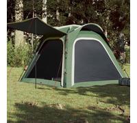 Vidaxl Tente De Camping 4 Personnes Vert Libération Rapide Imperméable