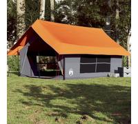 vidaXL Tente de camping 5 personnes gris et orange imperméable, tente, abri de camping, abri de jardin, tente de jardin, 4009541