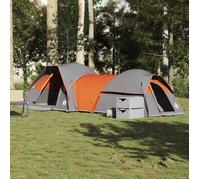 vidaXL Tente de camping 5 personnes gris et orange imperméable, tente, abri de camping, abri de jardin, tente de jardin, 4009589