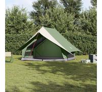 Vidaxl Tente De Camping 5-Personnes Verte Polyester Pliable