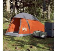 vidaXL Tente de camping à dôme 1 personne gris et orange imperméable, tente, abri de camping, abri de jardin, tente de 94790