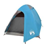 vidaXL Tente de camping 2 personnes - Imperméable - Bleu - Légère et portable