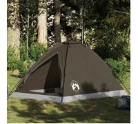 Vidaxl Tente De Camping À Dôme 2 Personne Marron Imperméable