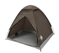 Vidaxl Tente De Camping À Dôme 2 Personne Marron Imperméable