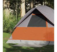 Vidaxl Tente De Camping À Dôme 2 Personnes Gris Et Orange Imperméable