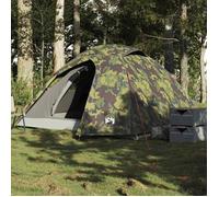 vidaXL Tente de camping à dôme 3 personnes camouflage imperméable 4009617