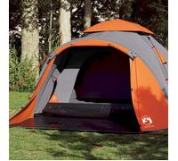 vidaXL Tente de camping à dôme 3 personnes libération rapide Noir G
