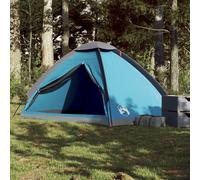 Tente de camping - vidaXL - 4 personnes - Imperméable - Bleu - Pliable et légère