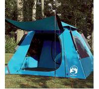 vidaXL Tente de camping à dôme 4004144 – 4 personnes, bleu, libération rapide