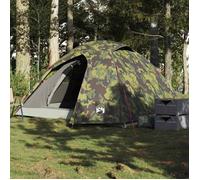 vidaXL Tente de camping à dôme 4 personnes camouflage imperméable, tente, abri de camping, abri de jardin, tente de jardin, 4009620