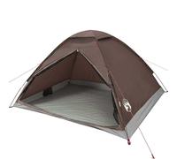 vidaXL Tente de camping à dôme 4 personnes marron imperméable