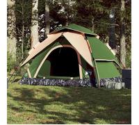 vidaXL Tente de camping à dôme 5 personnes libération rapide Vert
