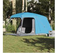 Tente de camping avec dôme porche 5 personnes bleu imperméable