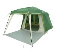 Tente de camping avec dôme porche 5 personnes gris et orange tente vidaXL