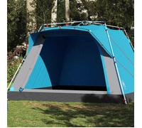 vidaXL Tente de camping cabine 4 personnes bleu libération rapide, tente, abri de camping, abri de jardin, tente de jardin, 4004220