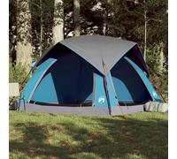 Vidaxl Tente De Camping De Cabine 4 Personnes Bleu Imperméable