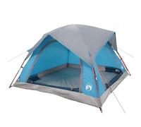vidaXL Tente de Camping de Cabine 4 Personnes Bleu imperméable