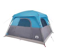 vidaXL Tente de camping de cabine 4 personnes bleu imperméable, tente, abri de camping, abri de jardin, tente de jardin, 94543