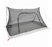 vidaXL Tente de camping grise pour 1 personne avec fermeture éclair, résistante au vent, respirante, équipement d'extérieur facile à installer pour les aventures d'été, abri portable en maille