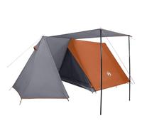 vidaXL Tente de camping 94367 – 3 personnes, auvent portable avec parois latérales et sac, gris