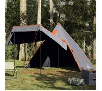 vidaXL Tente de camping tipi 5 personnes gris imperméable, tente, abri de camping, abri de jardin, tente de jardin, abri 4009409