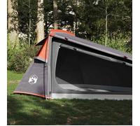 vidaXL – Tente de camping Tunnel 2 personnes Gris et Orange Imperméable