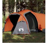 vidaXL Tente de Camping Tunnel 2 Personnes, Tente d'Ombrage avec Sac de Transport, Auvent de Camping, Abri de Jardin, Orange 94388