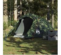 vidaXL Tente de camping tunnel 3 personnes camouflage imperméable 4009629