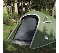 Vidaxl Tente De Camping Tunnel 3 Personnes Vert Imperméable