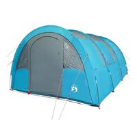vidaXL Tente de Camping Tunnel 4 Personnes Bleu imperméable