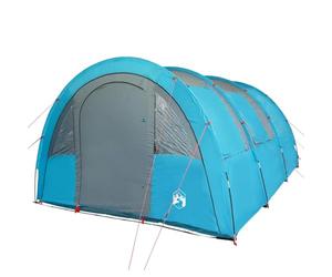 vidaXL Tente de Camping Tunnel 4 Personnes Bleu imperméable