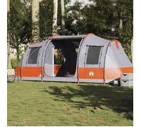 vidaXL Tente de camping tunnel 4 personnes gris et orange imperméable, tente, abri de camping, abri de jardin, tente de 4009412