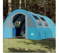 Tente de camping tunnel 4 personnes bleu imperméable