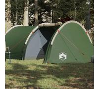 Vidaxl Tente De Camping Tunnel 4 Personnes Vert Imperméable