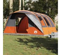 vidaXL Tente de camping tunnel 5 personnes gris et orange imperméable, tente, abri de camping, abri de jardin, tente de 4009424