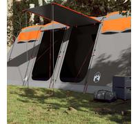 Vidaxl Tente De Camping Tunnel 8 Personnes Gris Et Orange Imperméable