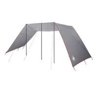 vidaXL Tente de Camping Waterproof - Respire Bien et Super Robuste - 302 x 240 x 230 cm - Gris et Orange - Résistante aux Flammes et au Vent - Idéale pour Les randos et Le Backpacking.