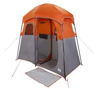 vidaXL Tente de Douche 2 Personnes Gris et Orange imperméable, Tente, Tente de Jardin, abri d'extérieur, Tente de Camping, abri de Camping