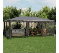 Vidaxl Tente De Fête Avec 10 Parois Latérales Maille Anthracite 6x4 M
