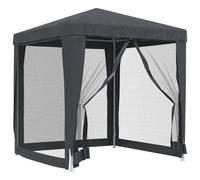 319219 vidaXL Tente de fête avec 4 parois latérales en maille Anthracite 2x2m